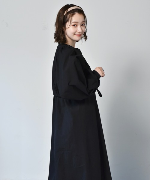 RETRO GIRL（レトロガール）の「前開きレイヤード風ワンピース（ワンピース・レディース・オレンジ/ライトベージュ/ブラック・FREE）」の13枚目の写真