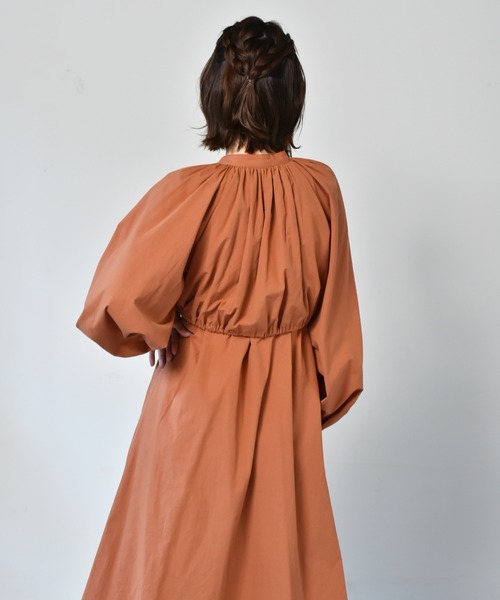 RETRO GIRL（レトロガール）の「前開きレイヤード風ワンピース（ワンピース・レディース・オレンジ/ライトベージュ/ブラック・FREE）」の20枚目の写真