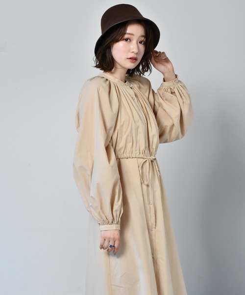 RETRO GIRL（レトロガール）の「前開きレイヤード風ワンピース（ワンピース・レディース・オレンジ/ライトベージュ/ブラック・FREE）」の16枚目の写真