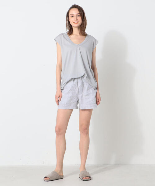 JAMES PERSE（ジェームスパース）の「クリアジャージー Vネックプルオーバー WKJ3636（Tシャツ/カットソー・レディース・ホワイト/ブラック/グレー・0/2/1/3）」の4枚目の写真