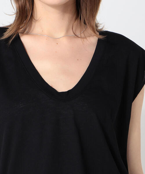 JAMES PERSE（ジェームスパース）の「クリアジャージー Vネックプルオーバー WKJ3636（Tシャツ/カットソー・レディース・ホワイト/ブラック/グレー・0/2/1/3）」の10枚目の写真