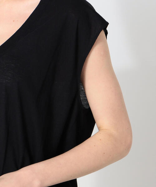 JAMES PERSE（ジェームスパース）の「クリアジャージー Vネックプルオーバー WKJ3636（Tシャツ/カットソー・レディース・ホワイト/ブラック/グレー・0/2/1/3）」の11枚目の写真