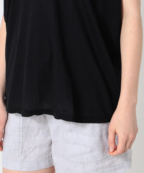 JAMES PERSE（ジェームスパース）の「クリアジャージー Vネックプルオーバー WKJ3636（Tシャツ/カットソー・レディース・ホワイト/ブラック/グレー・0/2/1/3）」の12枚目の写真