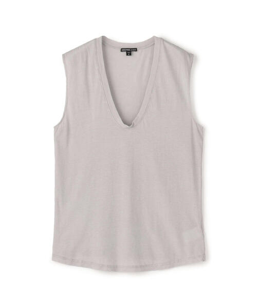 JAMES PERSE（ジェームスパース）の「クリアジャージー Vネックプルオーバー WKJ3636（Tシャツ/カットソー・レディース・ホワイト/ブラック/グレー・0/2/1/3）」の14枚目の写真