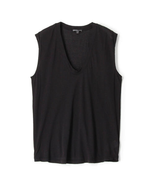 JAMES PERSE（ジェームスパース）の「クリアジャージー Vネックプルオーバー WKJ3636（Tシャツ/カットソー・レディース・ホワイト/ブラック/グレー・0/2/1/3）」の15枚目の写真