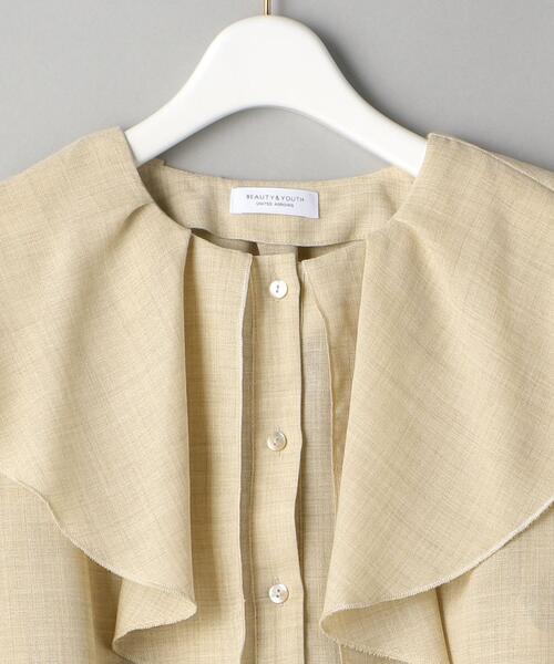 BEAUTY&YOUTH UNITED ARROWS（ビューティーアンドユースユナイテッドアローズ）の「BY フリルカラーシャツ -ウォッシャブル-◆（シャツ/ブラウス・レディース・ブラック/ベージュ・FREE）」の18枚目の写真