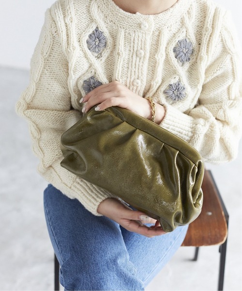 SLOBE IENA（スローブイエナ）の「【MARCO MASI/マルコマージ】 クラッチバッグ◆（クラッチバッグ・レディース・カーキ/ナチュラル・FREE）」の2枚目の写真