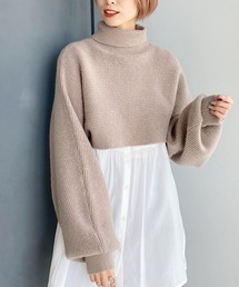 mysty woman | 前後2WAYショートドルマンニット 255244(ニット/セーター)