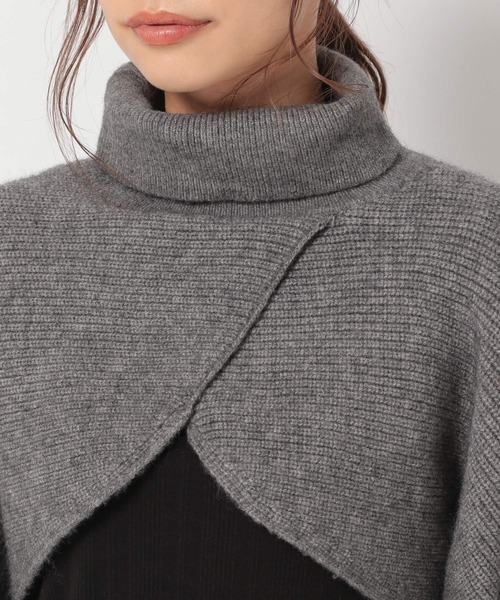 mysty woman（ミスティウーマン）の「前後2WAYショートドルマンニット 255244（ニット/セーター・レディース・ベージュ/グレー/アイボリー/グリーン系・FREE）」の17枚目の写真