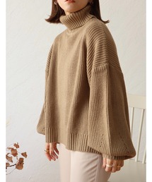 toucher du brise | 【yumi. コラボ】袖ボリュームタートルニット(ニット/セーター)