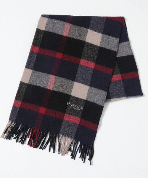 カシミヤクレストブリッジチェックストール マフラー ファッション雑貨 Blue マフラー Crestbridge ブルーレーベルクレストブリッジ のファッション Crestbridge Label 今年人気のブランド品や の