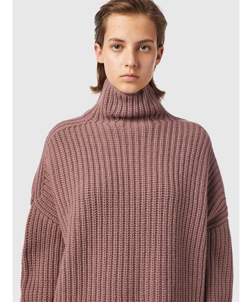 DIESEL（ディーゼル）の「レディース サステナブル ニット タートルネック オーバーサイズ ルーズフィット セーター（ニット/セーター・レディース・ピンクベージュ/ブラック/ブルー・XX-SMALL/X-SMALL/MEDIUM/SMALL）」の12枚目の写真