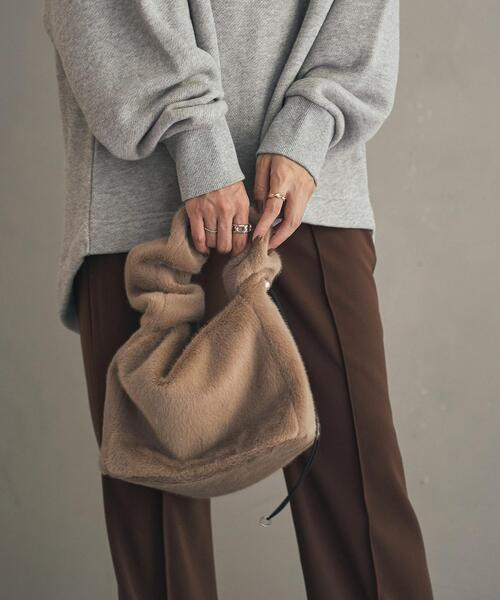 coen（コーエン）の「ギャザーミニバッグ（ボストンバッグ・レディース・ブラック/オリーブ/ベージュ・FREE）」の3枚目の写真