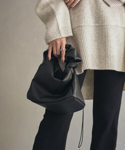 coen（コーエン）の「ギャザーミニバッグ（ボストンバッグ・レディース・ブラック/オリーブ/ベージュ・FREE）」の2枚目の写真