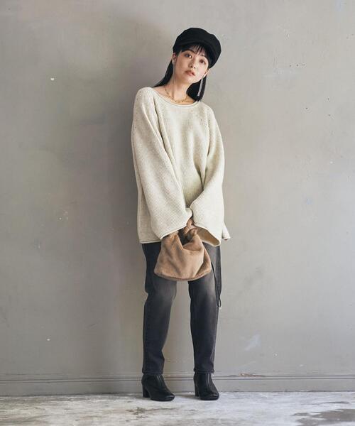 coen（コーエン）の「ギャザーミニバッグ（ボストンバッグ・レディース・ブラック/オリーブ/ベージュ・FREE）」の6枚目の写真