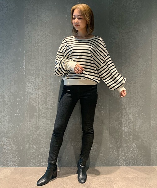 CREDONA（クレドナ）の「ブラックハイウエストスキニーデニム（デニムパンツ・レディース・ブラック・S/M/L）」の21枚目の写真