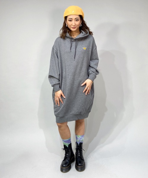 セール ムラサキスポーツ別注 Markgonzales マークゴンザレス ビッグシルエット ワンポイントロゴ パーカーワンピース Mgld019 ワンピース Mark Gonzales マーク ゴンザレス のファッション通販 Zozotown