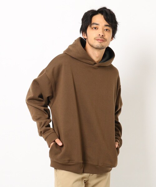 BASECONTROL(ベースコントロール)の「◆Horizon dream 裏毛 配色デザインパーカー(パーカー・メンズ・ブラック/アイボリー/ブラウン系・02/03)」の3枚目の写真