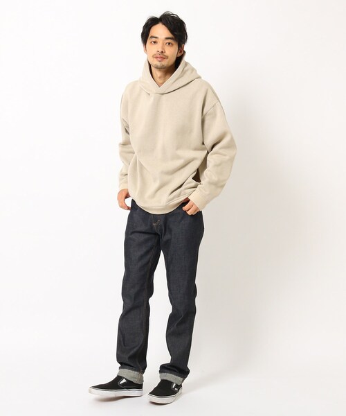 BASECONTROL(ベースコントロール)の「◆Horizon dream 裏毛 配色デザインパーカー(パーカー・メンズ・ブラック/アイボリー/ブラウン系・02/03)」の8枚目の写真