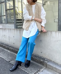 Omekashi | センタープレスセミフレアパンツ(その他パンツ)