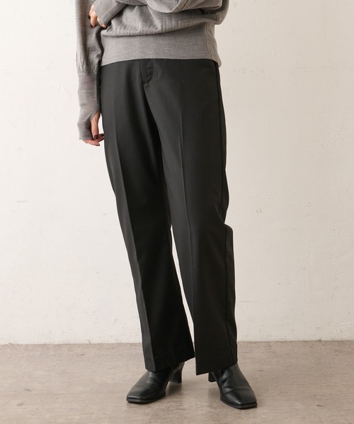 Omekashi（オメカシ）の「センタープレスセミフレアパンツ（その他パンツ・レディース・ブルー/ボルドー/ブラック・36/38）」の13枚目の写真