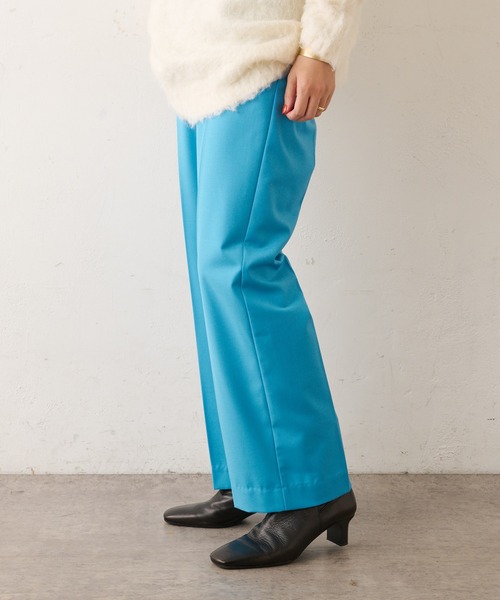 Omekashi（オメカシ）の「センタープレスセミフレアパンツ（その他パンツ・レディース・ブルー/ボルドー/ブラック・36/38）」の14枚目の写真