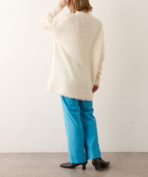 Omekashi（オメカシ）の「センタープレスセミフレアパンツ（その他パンツ・レディース・ブルー/ボルドー/ブラック・36/38）」の5枚目の写真