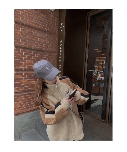 DEVICE(デバイス)の「ジャージデザイン フリース ボアジャケット もこもこ アウター ブルゾン(ブルゾン・レディース・ブラック/ベージュ・FREE)」の21枚目の写真