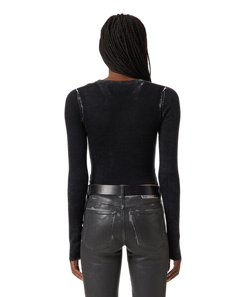 DIESEL（ディーゼル）の「レディース リブニット長袖 トップス ウール グラデーション（ニット/セーター・レディース・ブラック系その他/グレー/ブラック・MEDIUM/LARGE/X-LARGE/SMALL）」の9枚目の写真