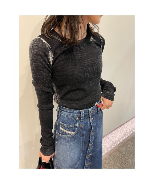 DIESEL（ディーゼル）の「レディース リブニット長袖 トップス ウール グラデーション（ニット/セーター・レディース・ブラック系その他/グレー/ブラック・MEDIUM/LARGE/X-LARGE/SMALL）」の22枚目の写真