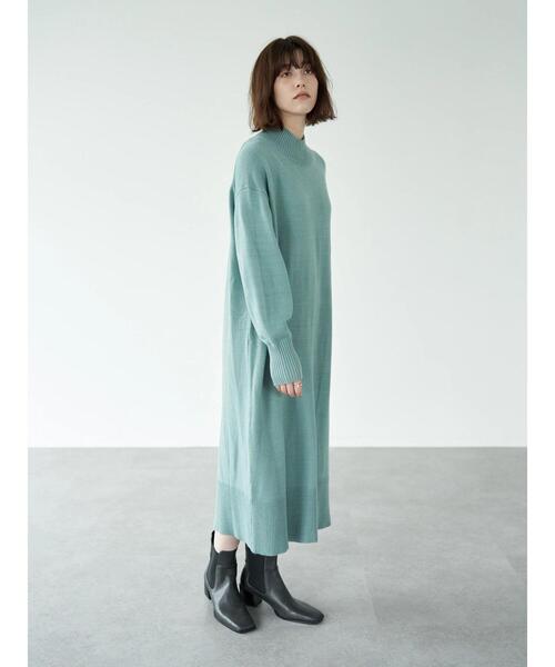 YECCA VECCA(イェッカヴェッカ)の「・バックスリットニットワンピース*(ワンピース・レディース・アイボリー/グリーン/チャコールグレー・FREE)」の12枚目の写真