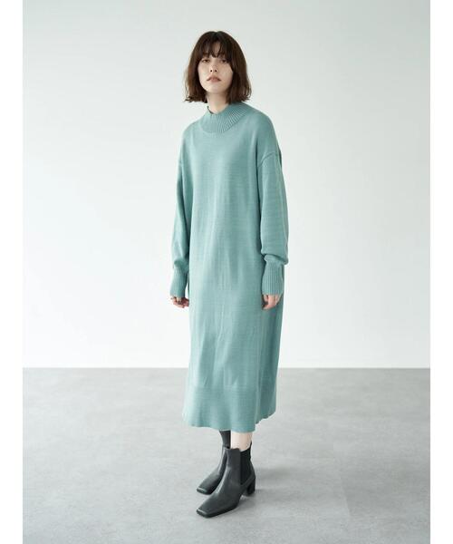 YECCA VECCA(イェッカヴェッカ)の「・バックスリットニットワンピース*(ワンピース・レディース・アイボリー/グリーン/チャコールグレー・FREE)」の13枚目の写真