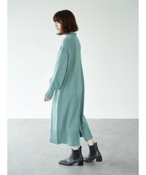 YECCA VECCA(イェッカヴェッカ)の「・バックスリットニットワンピース*(ワンピース・レディース・アイボリー/グリーン/チャコールグレー・FREE)」の15枚目の写真