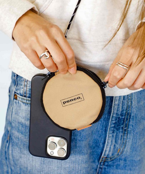 pencoペンコダブルドアパースミニファスナーポーチ