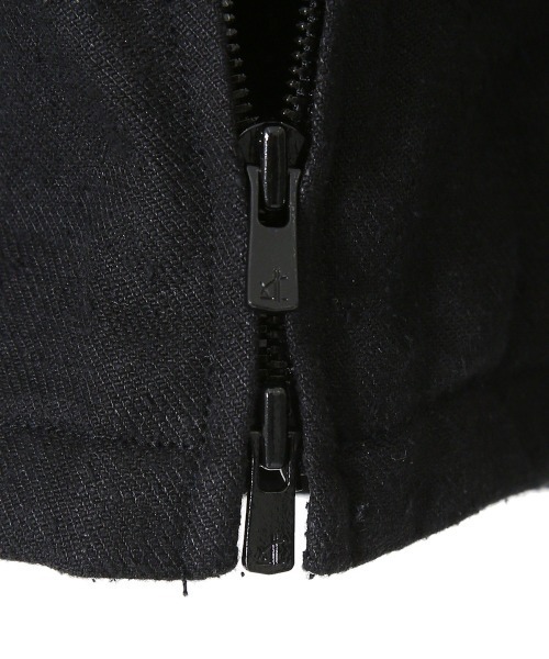 marka（マーカ）の「marka / マーカ：ZIP UP VEST - SILK LINEN TWILL -：M22A-05BL01A[COR]（ベスト・メンズ・ブラック・2/3）」の2枚目の写真