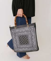 U by SPICK&SPAN | 【MARLON/マルロン】 バンダナプリントバンブーハンドル 2WAY BAG◆(トートバッグ)