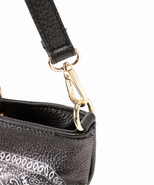 MARLON/マルロン】 バンダナプリントバンブーハンドル 2WAY BAG 