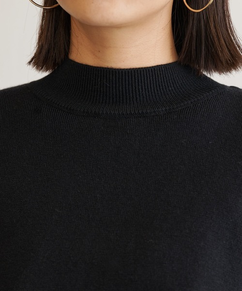 BONbazaar（ボンバザール）の「ケープロングニット（ニット/セーター・レディース・グリーン/モカ/ブラック/オフホワイト・FREE）」の9枚目の写真