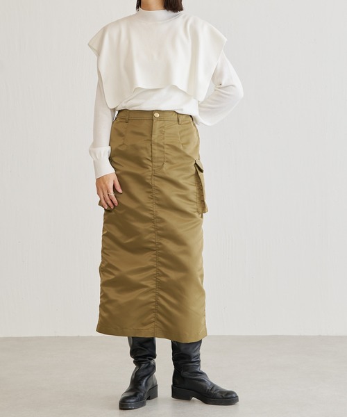 BONbazaar（ボンバザール）の「ケープロングニット（ニット/セーター・レディース・グリーン/モカ/ブラック/オフホワイト・FREE）」の18枚目の写真