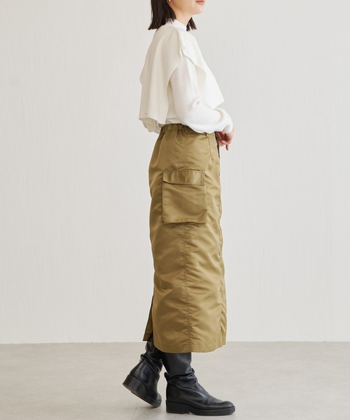 BONbazaar（ボンバザール）の「ケープロングニット（ニット/セーター・レディース・グリーン/モカ/ブラック/オフホワイト・FREE）」の20枚目の写真