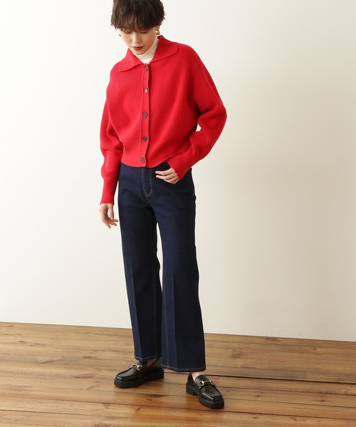 N.（N. Natural Beauty Basic）（エヌエヌナチュラルビューティーベーシック）の「◆襟付ショートカーディガン（カーディガン/ボレロ・レディース・ネイビー/レッド/オフホワイト・MEDIUM）」の14枚目の写真