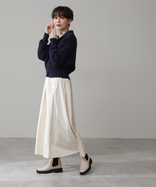 N.（N. Natural Beauty Basic）（エヌエヌナチュラルビューティーベーシック）の「◆襟付ショートカーディガン（カーディガン/ボレロ・レディース・ネイビー/レッド/オフホワイト・MEDIUM）」の12枚目の写真