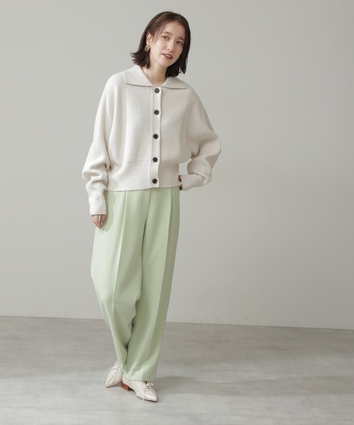 N.（N. Natural Beauty Basic）（エヌエヌナチュラルビューティーベーシック）の「◆襟付ショートカーディガン（カーディガン/ボレロ・レディース・ネイビー/レッド/オフホワイト・MEDIUM）」の19枚目の写真