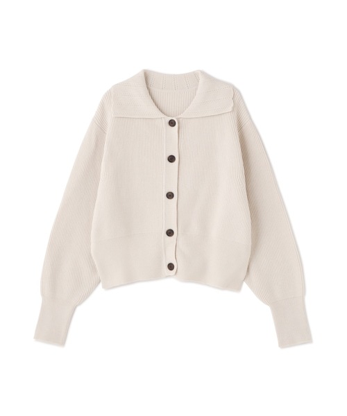 N.（N. Natural Beauty Basic）（エヌエヌナチュラルビューティーベーシック）の「◆襟付ショートカーディガン（カーディガン/ボレロ・レディース・ネイビー/レッド/オフホワイト・MEDIUM）」の4枚目の写真