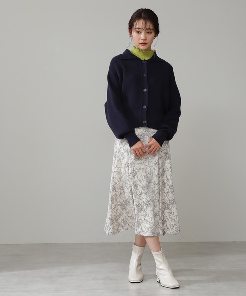 N.（N. Natural Beauty Basic）（エヌエヌナチュラルビューティーベーシック）の「◆襟付ショートカーディガン（カーディガン/ボレロ・レディース・ネイビー/レッド/オフホワイト・MEDIUM）」の6枚目の写真