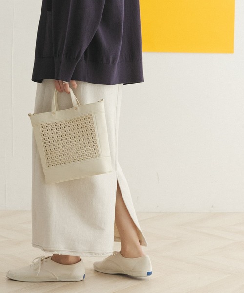 FORK&SPOON（フォークアンドスプーン）の「FORK&SPOON　リサイクルヤーンスウェットスカート（スカート・レディース・チャコールグレー/アイボリー/ブルー系その他・ONE）」の5枚目の写真