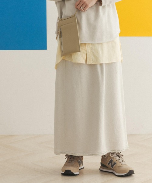 FORK&SPOON（フォークアンドスプーン）の「FORK&SPOON　リサイクルヤーンスウェットスカート（スカート・レディース・チャコールグレー/アイボリー/ブルー系その他・ONE）」の9枚目の写真