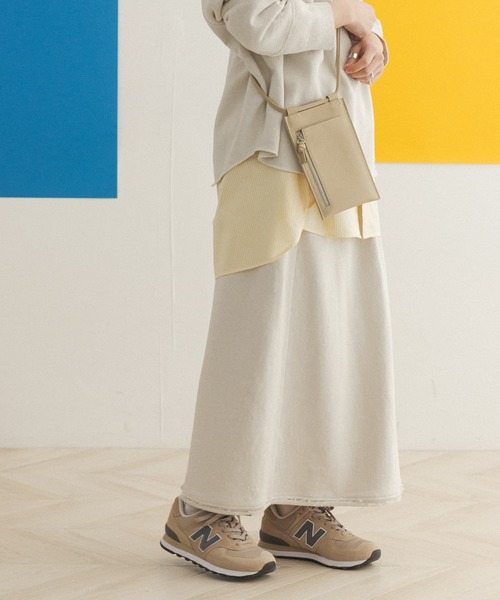 FORK&SPOON（フォークアンドスプーン）の「FORK&SPOON　リサイクルヤーンスウェットスカート（スカート・レディース・チャコールグレー/アイボリー/ブルー系その他・ONE）」の10枚目の写真