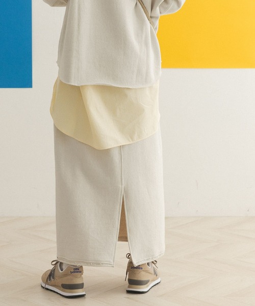 FORK&SPOON（フォークアンドスプーン）の「FORK&SPOON　リサイクルヤーンスウェットスカート（スカート・レディース・チャコールグレー/アイボリー/ブルー系その他・ONE）」の11枚目の写真