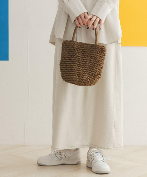 FORK&SPOON（フォークアンドスプーン）の「FORK&SPOON　リサイクルヤーンスウェットスカート（スカート・レディース・チャコールグレー/アイボリー/ブルー系その他・ONE）」の14枚目の写真